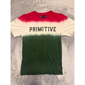 Primitive T-Shirt Men Medium Multicolor Dip Dye Logo‎ Graphic Skateboarding